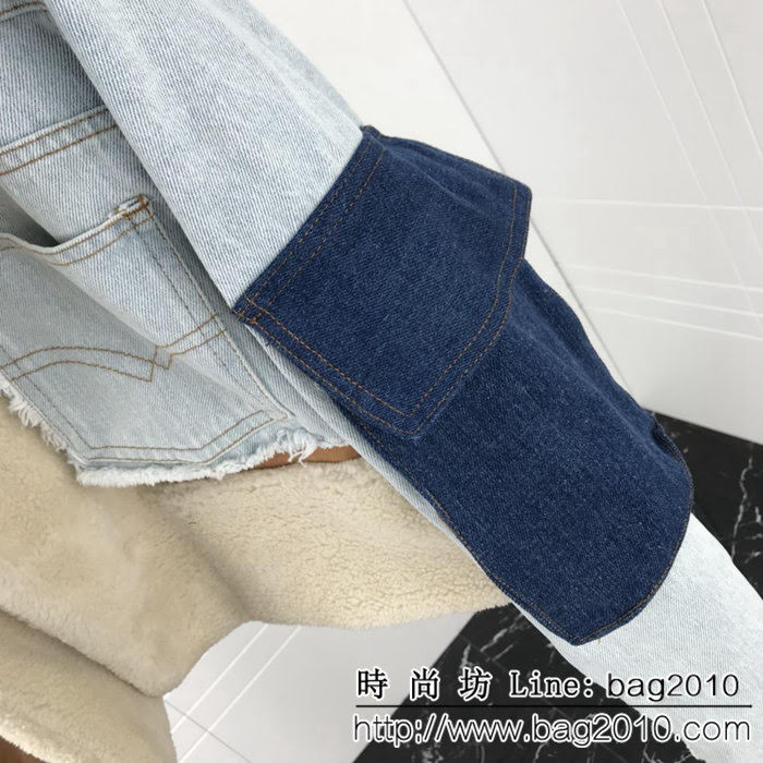 Natasha zinko義大利品牌時裝 宋茜同款 羊羔毛 女款牛仔拼接外套 ydi1478